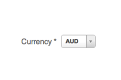 Currency settings