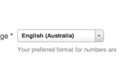 Language settings